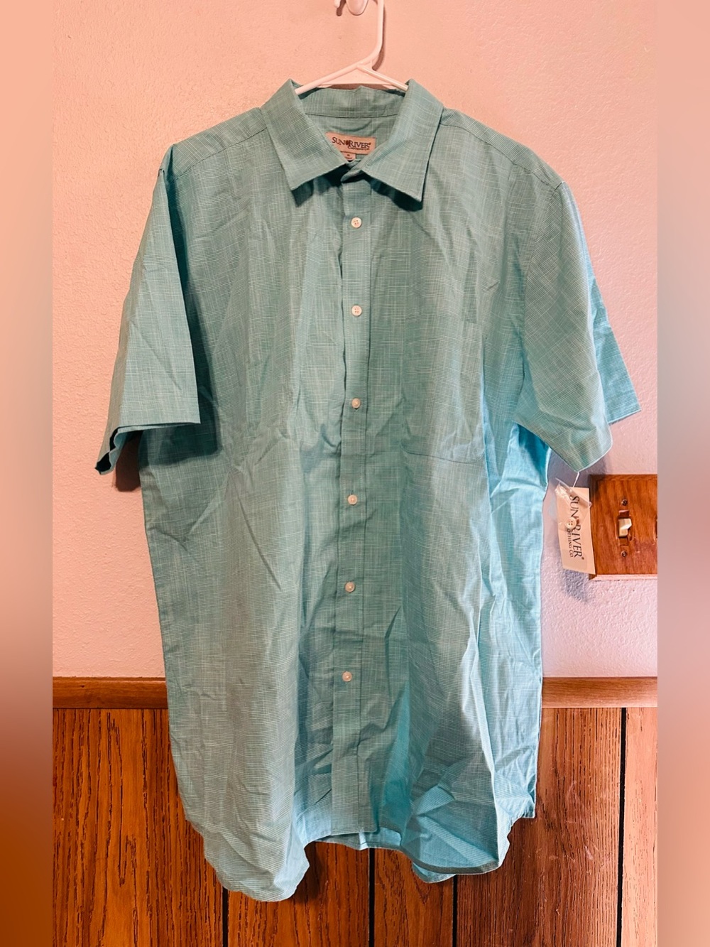NWT Sun River clothing co. Short-Sleeve Button-Up Shirt men size XL